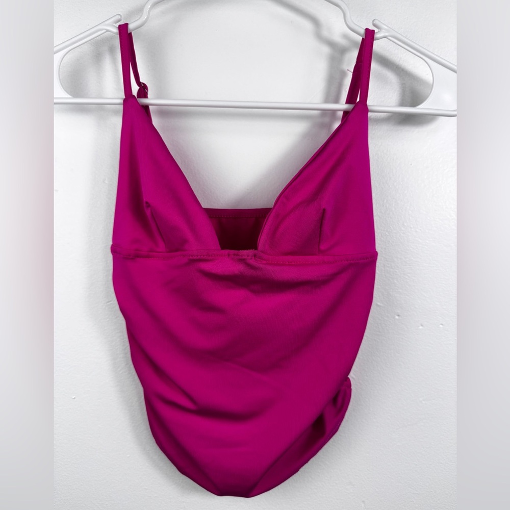 Pink Ruched Backless Cami